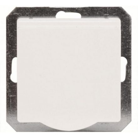  OPAL plug, single, frameless, grounded pin cover, white 8706H