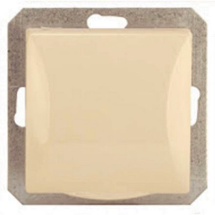 OPAL plug, single, frameless, grounded pin cover, beige 8725H