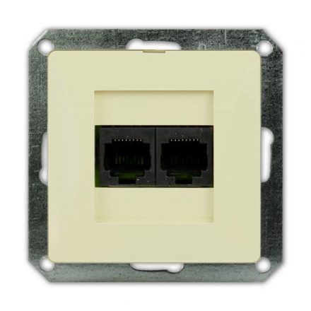  OPAL double LAN/telephone socket RJ-45 without frame, beige 8748H