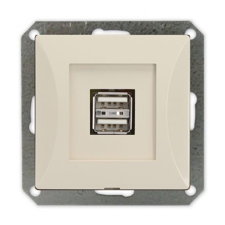  OPAL double USB socket without frame, beige 8750H