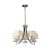  Mantra AKIRA CHROME CREAM SHADE 0932 chandeliers for living room chrome white metal fabric