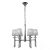  Mantra Tiffany 3851 Chandeliers for Living Room Chrome Metal