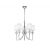  Mantra Loewe Cromo 4631 Chandeliers for Living Room Chrome White Metal Textile