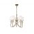  Mantra Loewe Cuero 4731 Chandeliers for Living Room Antique Copper White Metal Textile