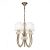  Mantra Loewe Cuero 4732 Chandeliers for Living Room Antique Copper White Metal Textile