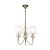  Mantra Loewe Cuero 4733 Chandeliers for Living Room Antique Copper White Metal Textile