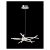  Mantra Aire Led 5912 Modern Pendant Silver