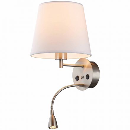  Mantra Ca?cos 6092 Wall Reading Lamp Satin Nickel Led