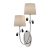  Mantra ANDREA CHROME 6316 wall lamp chrome white metal fabric