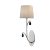  Mantra ANDREA CHROME 6317 wall lamp chrome white metal fabric