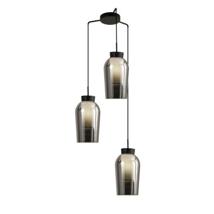 MANTRA-8284 NORA BLACK/MARBLE Interior Decorativo Pendant Lamp 3 Lights