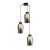 MANTRA-8284 NORA BLACK/MARBLE Interior Decorativo Pendant Lamp 3 Lights