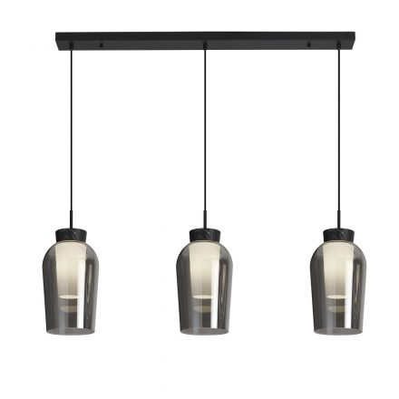 MANTRA-8285 NORA BLACK/MARBLE Interior Decorativo Pendant Lamp 3 Lights