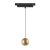 MANTRA-8383 MAGNETO TEK BALL PENDANT 7W BLACK/GOLD 3000K