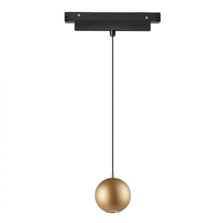 MANTRA-8387 MAGNETO TEK  BALL PENDANT 7W BLACK/GOLD 3000K TRIAC