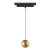 MANTRA-8387 MAGNETO TEK  BALL PENDANT 7W BLACK/GOLD 3000K TRIAC