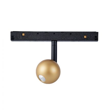 MANTRA-8388 MAGNETO TEK BALL SPOT 7W BLACK/GOLD 3000K TRIAC