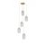 MANTRA-8395 NORA GOLD/WHITE Interior Decorativo Pendant Lamp 5 Lights