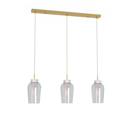 MANTRA-8397 NORA GOLD/WHITE Interior Decorativo Pendant Lamp 3 Lights