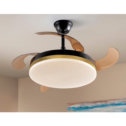  SCHULLER Vento 168360 Ceiling Fan Matte Black LED Dimmable