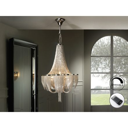  Schuller Minerva 872853D antique chrome chandelier