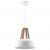 Pendant lamp CASCO white/natural wood