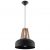 Pendant lamp CASCO black/natural wood