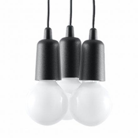 Pendant lamp DIEGO 3 black