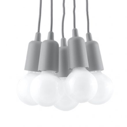 Pendant lamp DIEGO 5 grey