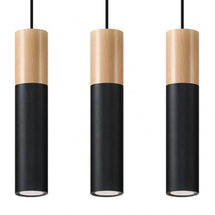 Pendant lamp PABLO 3 black