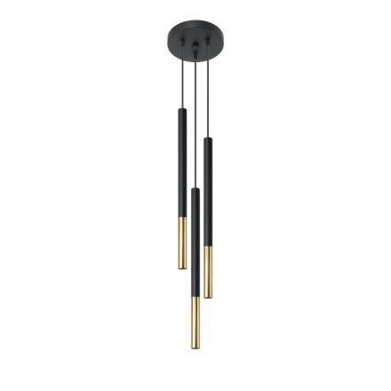 Pendant lamp MOZAICA 3P black/golden