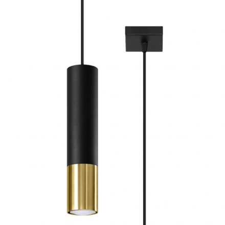 Pendant lamp LOOPEZ 1 black/golden