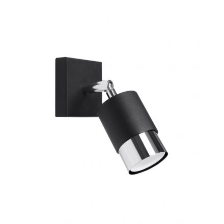 Wall lamp NERO black/chrome