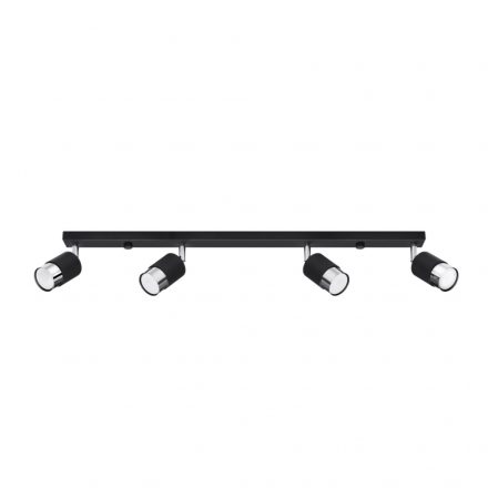 Ceiling lamp NERO 4 black/chrome