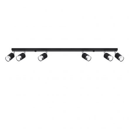 Ceiling lamp NERO 6 black/chrome