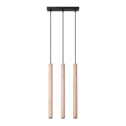 Pendant lamp PASTELO 3L wood