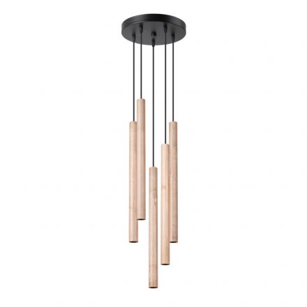 Pendant lamp PASTELO 5P wood