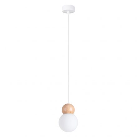 Pendant lamp PEKKA 1 white/natural wood